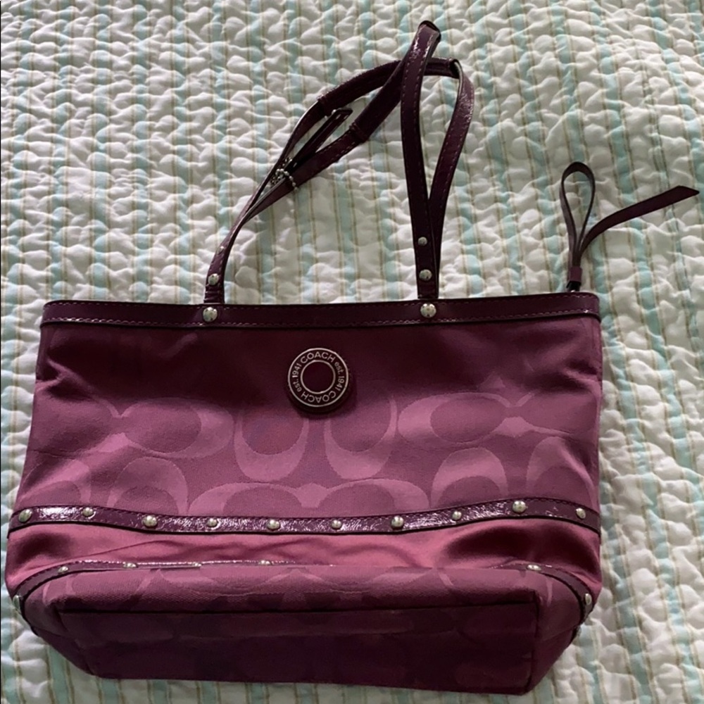 Plum colored Coach purse